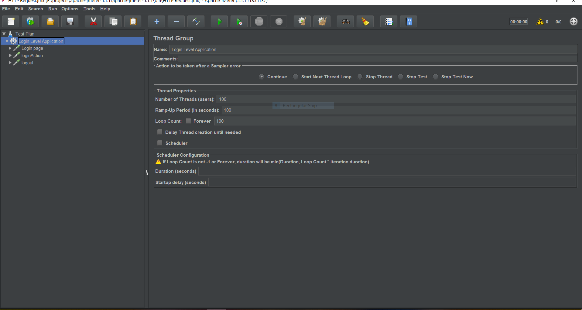 login level application Application Plan